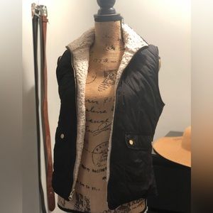 Reversible Sherpa-lined vest